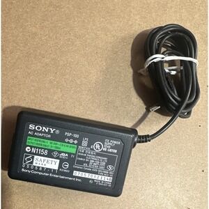 Genuine Sony PSP-100 AC Adaptor, 5V 2000mA, w/5' AC cord, Good Used Cond.